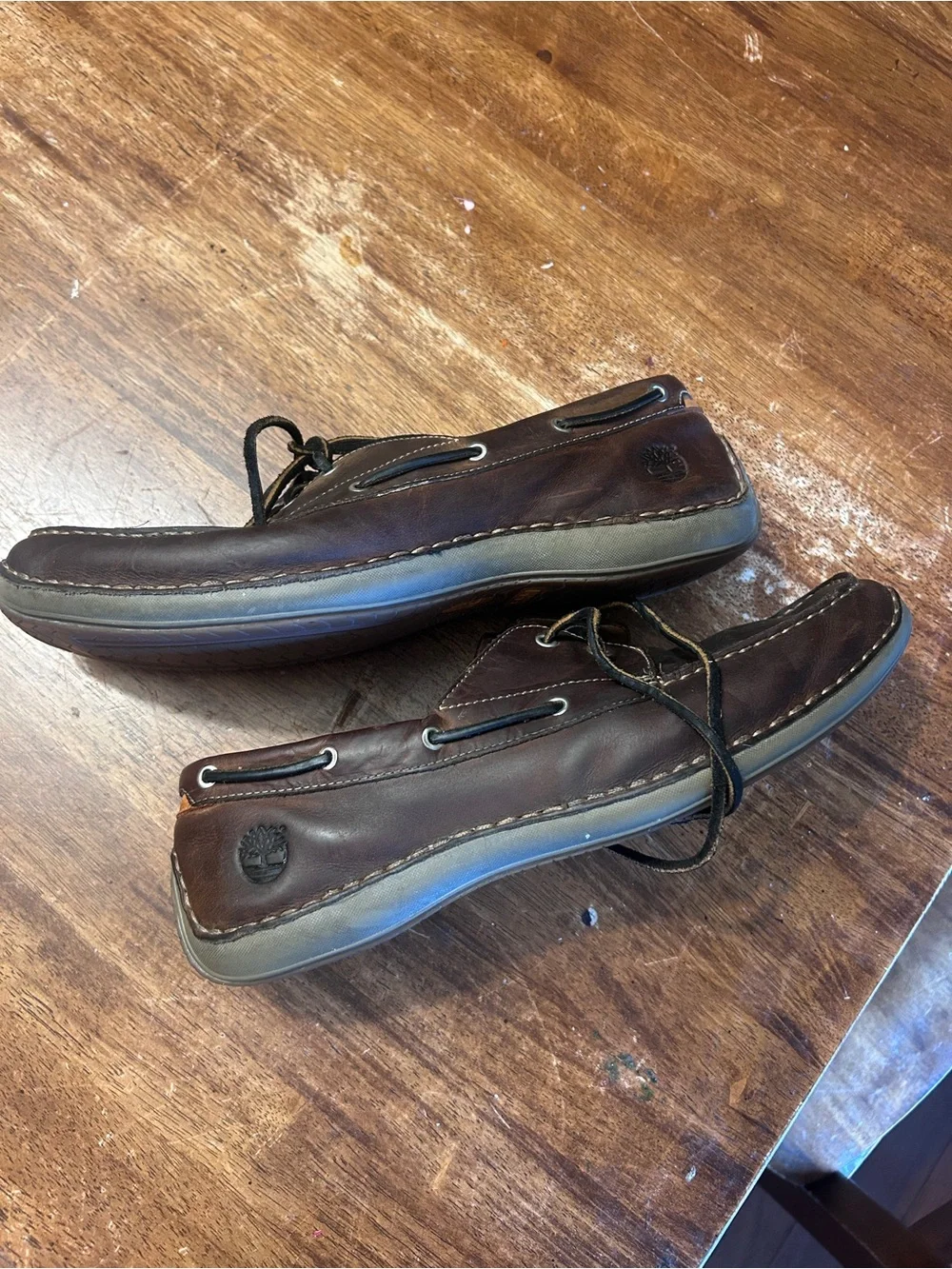 Timberland Men’s Leather brown Boat Shoes 11.5